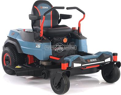 Садовый райдер Senix ZTRX6-M-EU аккумуляторный с 4 АКБ 12 А/ч и ЗУ с нулевым радиусом разворота (PRC, BL 60В, 107 см, 6 слотов для АКБ, LED, 200 кг)
