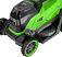 Газонокосилка аккумуляторная GreenWorks GD24X2LM361 с 2 АКБ 4 А/ч и ЗУ (PRC, BL 2x24В, 36 см, пластик, мульчирование, 40 л, 12.9 кг)