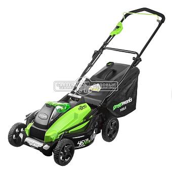 Газонокосилка аккумуляторная GreenWorks GD40LM45 без АКБ и ЗУ (PRC, Li-ion, 45 см, бесщеточный мотор, сталь, 3 в1, 50 л, 21 кг)