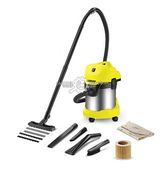 Пылесос сухой и влажной уборки Karcher WD 3 Premium (ITA, 1000 Вт, 17 л, 5,8 кг)