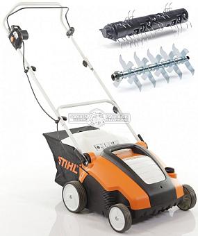 Вертикуттер - аэратор электрический Stihl RLE 240.0 (PRC, 1500 Вт, ширина 34 см., 2 вала в комплекте, травосборник - 50 л., 16 кг.)