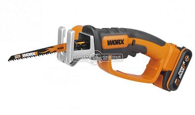 Сабельная пила аккумуляторная Worx WG894E.9 без АКБ и ЗУ (PRC, 20В, 16 мм, tool-less blade, 1.3 кг)