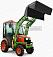 Фронтальный погрузчик Kerland для минитрактора Kubota A211N / B2441 / B2741 с челюстным ковшом 0,4 м3, авто-горизонтом и джойстиком