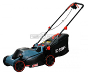 Газонокосилка электрическая Senix LPPE16-M1-EU (PRC, 1600 Вт, 38 см, пластик, 45 л, мульчирование, 13.5 кг)