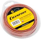 Леска триммерная Champion Whisper-twist 2,4 мм, 2-х компонентная, витой квадрат, 15 м.