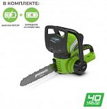 Пила аккумуляторная Greenworks G40CS30 с АКБ 2 А/ч и ЗУ