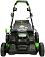 Газонокосилка аккумуляторная самоходная GreenWorks GC82LM61S TwinForce без АКБ и ЗУ (PRC, BL 82В, 61 см, сталь, 2 слота для АКБ, мульч., 70 л, 32 кг)