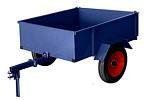 Тележка - прицеп GardenGear 400 кг к садовому трактору, с механизмом опрокидывания (1230х1000 мм, металл, пневмоколеса, 60 кг)