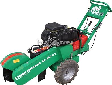 Измельчитель пней Sable SG450HS/21 самоходный, зубы green (RUS, эл/стартер 12В, Honda GX630, 630 см3, диам. фрезы. 470 мм, 230 кг)