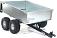 Тележка - прицеп ZimAni GT410x4 Stainless steel 500 4WD для садовых тракторов, с механизмом опрокидывания (4 колеса, оцинкованной сталь, 500 кг)