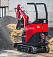 Гусеничный полноповоротный экскаватор RED Rhino RBX-15 Zongshen GB750EFI 30 л.с., глубина копания 2,0 м., ковш 250 мм., 1200 кг.