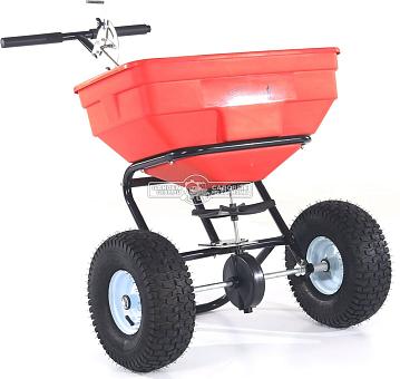 Тележка - разбрасыватель для удобрений, песка и реагентов RockMelt TC2036 оранжевая (PRC, 35 л / 35 кг, пневмоколеса 15"x6.00-6, вес 13.7 кг)