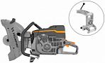 Рельсорез Villartec CC1290 + рельсовый захват (PRC, 118.7 см3, 5.8 кВт/7.8 л.с., диаметр круга 350/400 мм, глубина реза 125/145 мм, 15 кг)