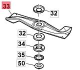 Нож газонокосилки SABO SAA33214 47 см для 47-VARIO / 47-VARIO E