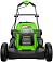 Газонокосилка аккумуляторная GreenWorks GD40LM411 с АКБ 4 А/ч и ЗУ (PRC, BL 40В, 41 см, пластик, мульчирование, 60 л, 16.5 кг)