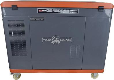 Бензиновый генератор EVOline QB 12003 E трёхфазный в шумозащитном кожухе (PRS, Zongshen, 679 см3, 11/10 кВт, электростартер, 27 л, 171 кг)