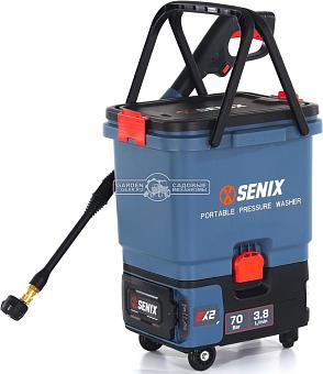 Аккумуляторная мойка высокого давления Senix HPWX2-M2-EU с 2 АКБ 5 А/ч и ЗУ (PRC, BL 2x20В, 60/45 бар, 288 л/ч, емкость 25 л., 10 кг)