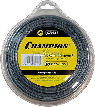 Леска триммерная Champion Platin Saw 3,5 мм., мононить, зубчатая, 35 м.