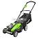 Газонокосилка аккумуляторная GreenWorks G40LM45 K4 (PRC, Li-ion, АКБ 4 А/ч, сталь, 45 см, 3 в1, 50 л, 23 кг)