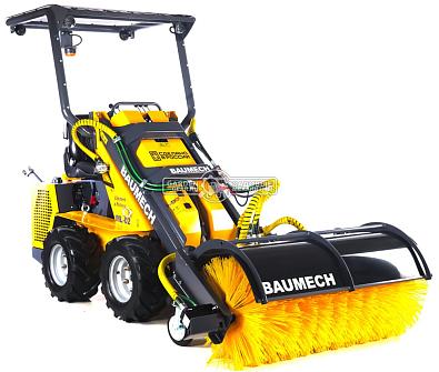 Универсальная машина мини-погрузчик Baumech ML-02 Pro + гидравлическая щётка 115 см. + каркас безопасности с двигателем Zongshen GB750 EFI инжектор