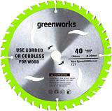 Пильный диск по дереву Greenworks 2943307 184 мм 40T для мини-пилы G24MCS