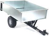 Тележка - прицеп ZimAni GT410x2 Stainless steel 500 для садовых тракторов, с механизмом опрокидывания