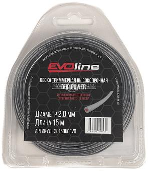 Леска EVOline Duo Power 2,0 мм, 15 м, с насечками