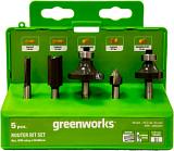 Набор фрез Greenworks 2953207 5 шт. для фрезера G24RO